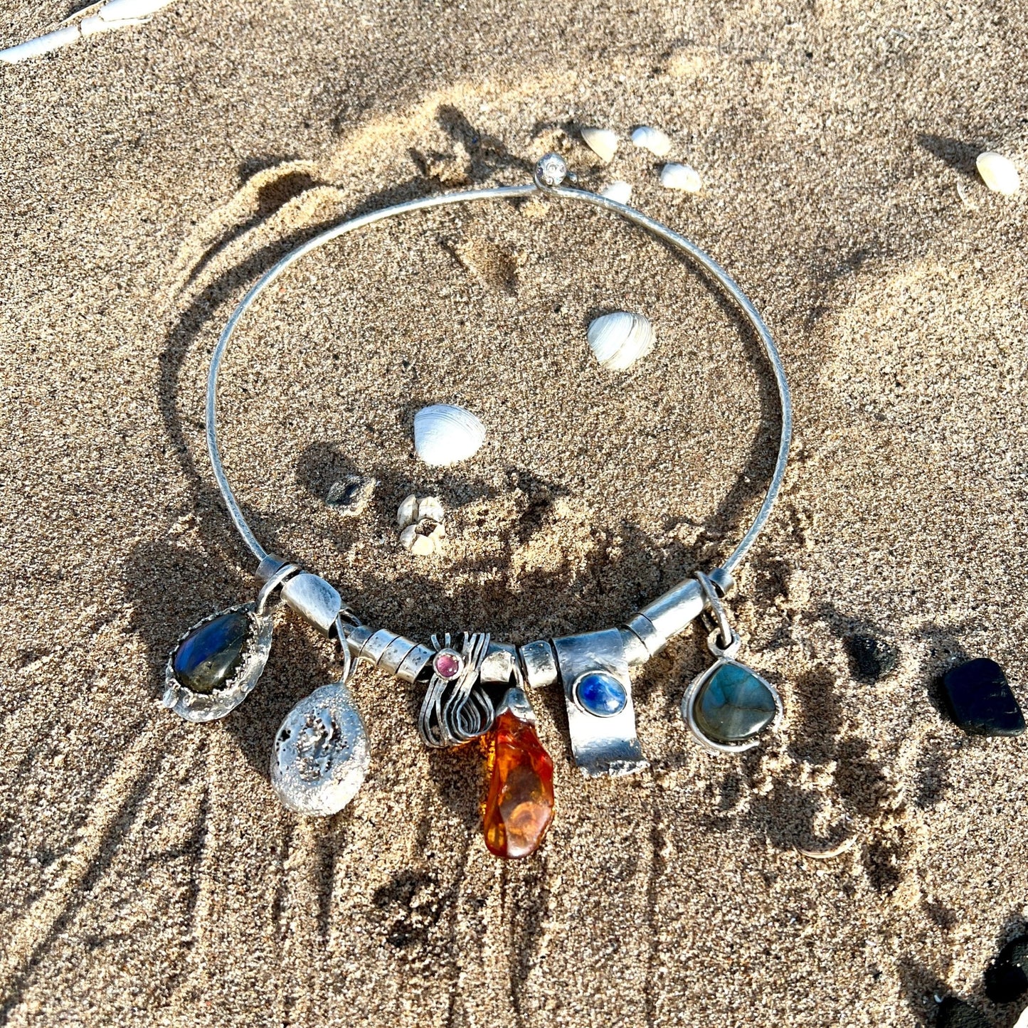 Amber Chant – Silver Bohemian Necklace