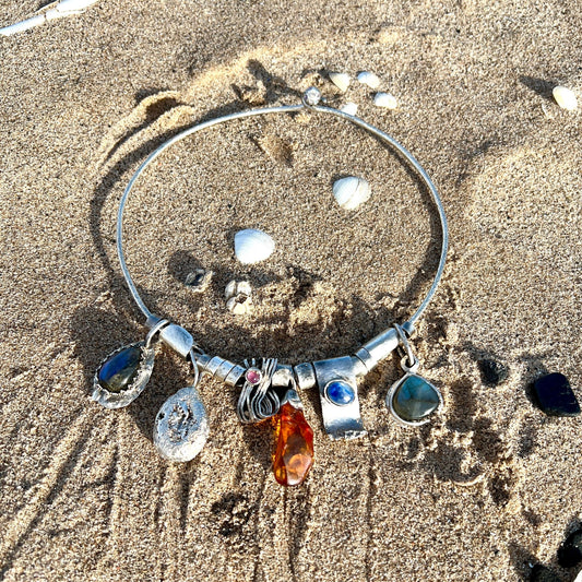 Amber Chant – Silver Bohemian Necklace