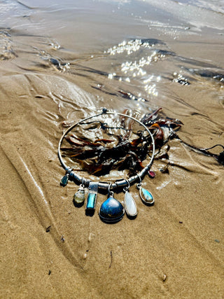Aurora of the Six: Silver bohemian necklace - 6 elements Studio