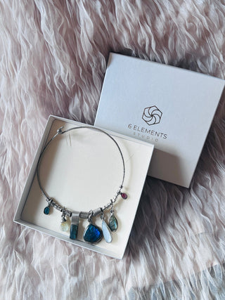 Aurora of the Six: Silver bohemian necklace - 6 elements Studio
