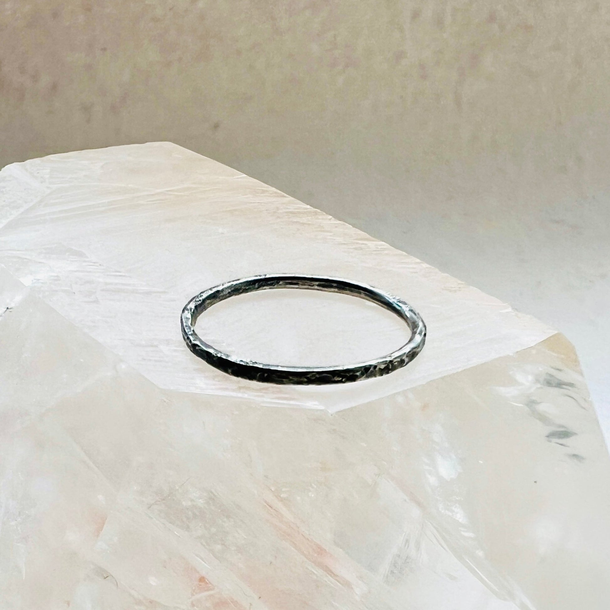 Six Elements Goddess - Earth Silver Stacking Ring- 6 elements Studio