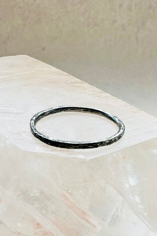 Six Elements Goddess - Earth Silver Stacking Ring- 6 elements Studio