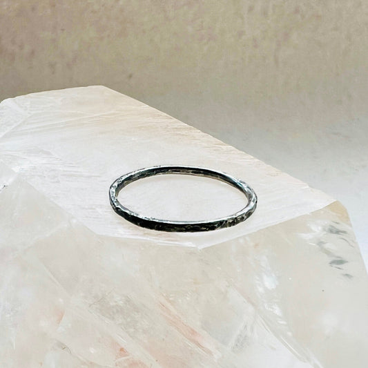 Six Elements Goddess - Earth Silver Stacking Ring- 6 elements Studio