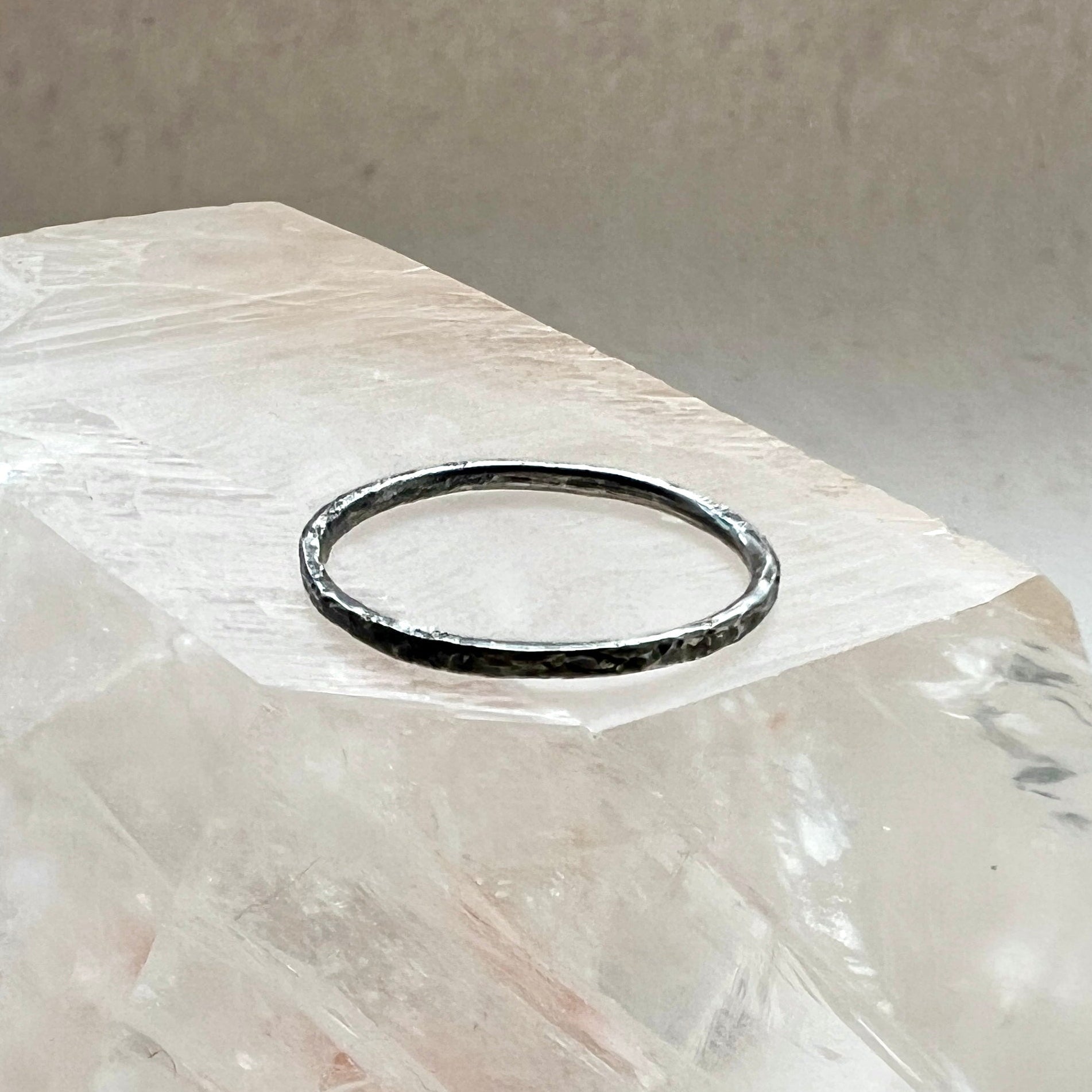 The Six Elements Goddess - Earth Silver Stacking Ring- 6 elements Studio