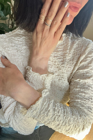 Six Elements Goddess Light 9ct Gold Ring – The Illuminated One. A radiant talisman of insight, clarity, and inner light.