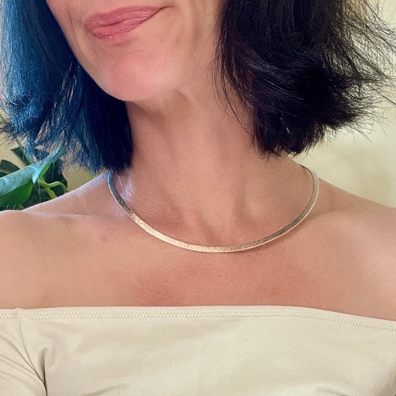 Six Elements Goddess - Silver Choker Necklace- 6 elements Studio