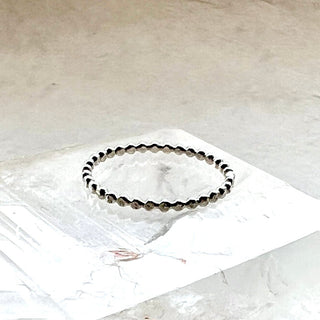 The Six Elements Goddess - Water Silver Stacking Beaded Ring - 6 elements Studio