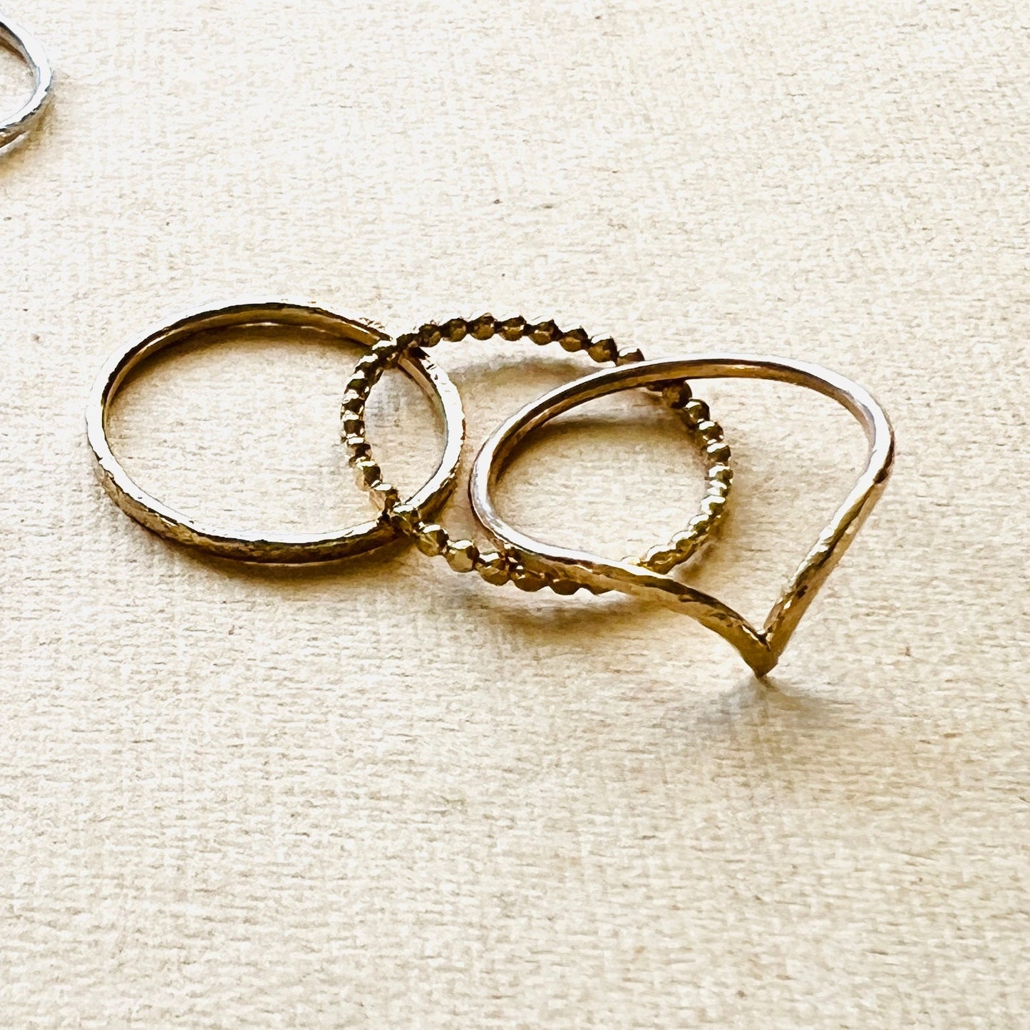 Golden Trinity – Elemental Ring Set Fire, Light and Spirit created in 9ct gold in the UK  6 elements jewellery Studio