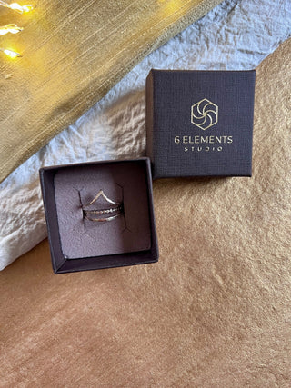 Golden Trinity – Elemental Ring Set Fire, Light and Spirit - 6 elements Studio