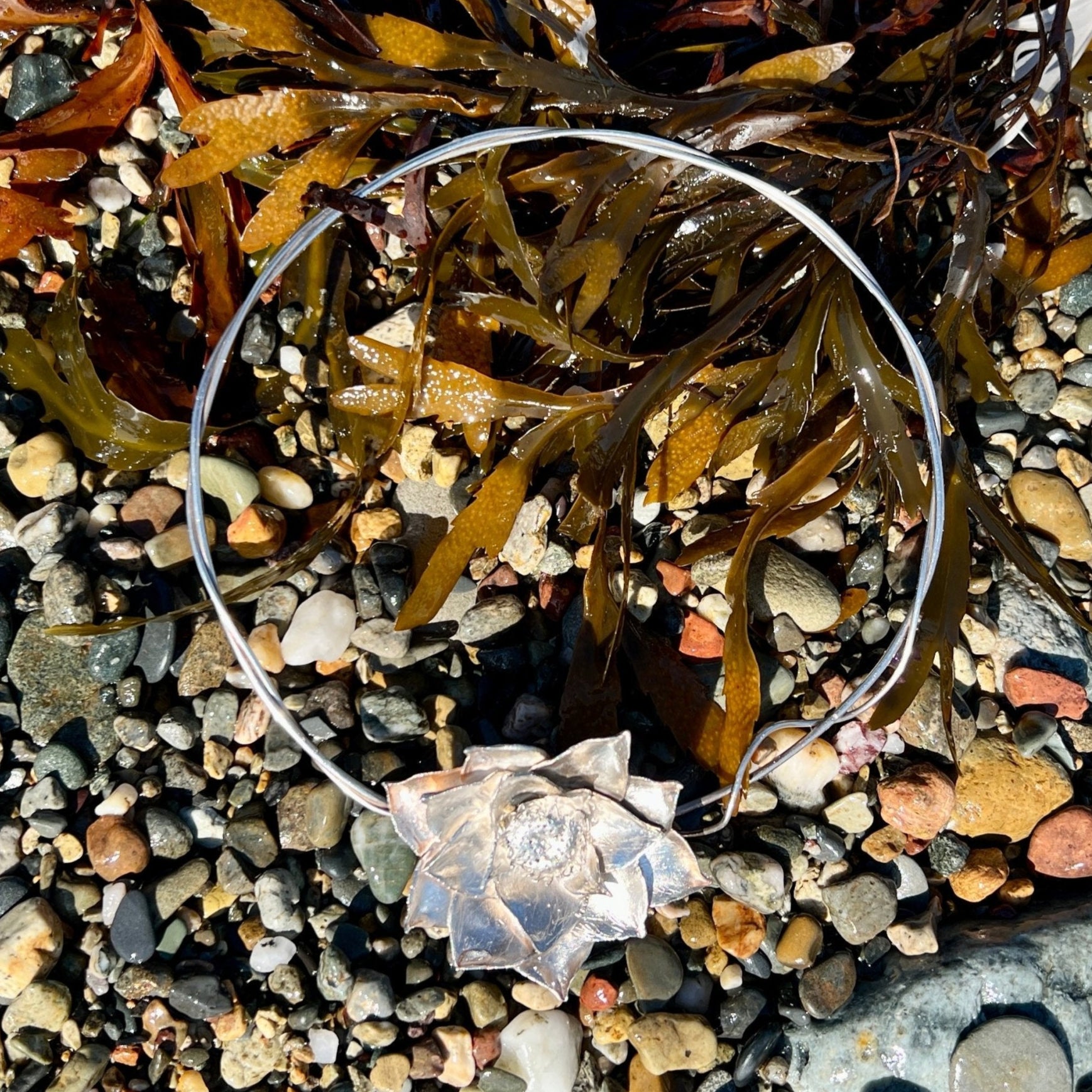 Lotus of Light: Silver Lotus Necklace - 6 elements Studio