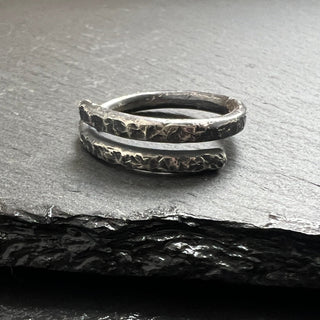 Elemental Currents Silver Wrap Ring