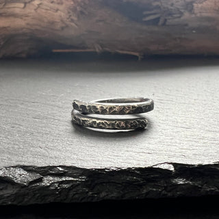 Elemental Currents Silver Wrap Ring