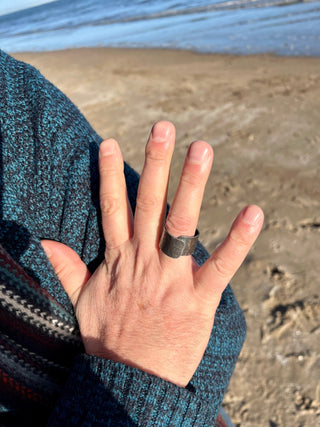 Men's Wide band Adjustable RIng - 6 elements Studio