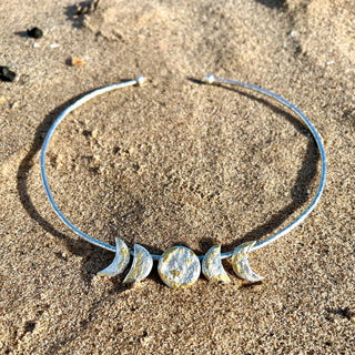 Moon Phases Choker — The Goddess in You Collection - 6 elements Studio