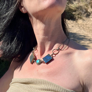 Bohemian Goddess Silver Labradorite Necklace