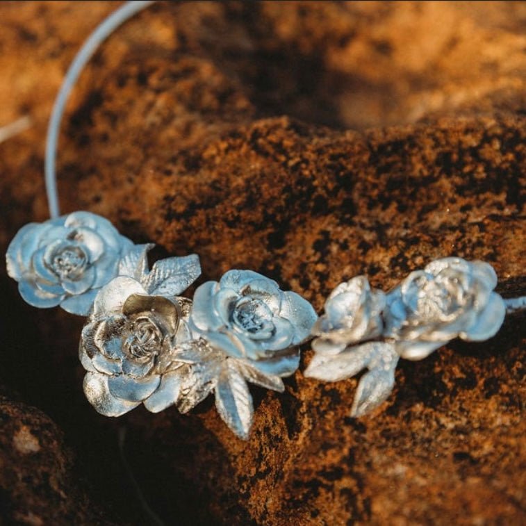 Silver rose Necklace