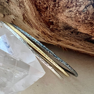 Silver Bangles Trio – Earth, Air and Light