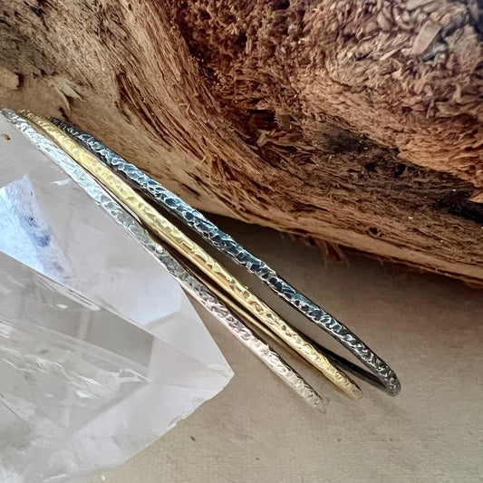 Silver Bangles Trio – Earth, Air and Light