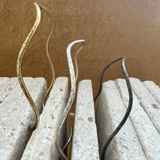 Silver Wavy Bangles Trio – Water, Fire and Spirit