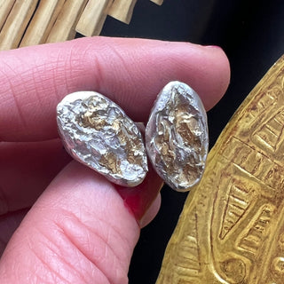 Silver Brutalist cufflinks - 6 elements Studio