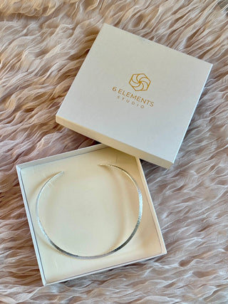 Silver Moon Goddess Choker – Six Elements Necklace - 6 elements Studio