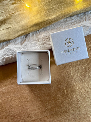 Silver Trinity – Elemental Ring Set: Earth, Water and Air - 6 elements Studio