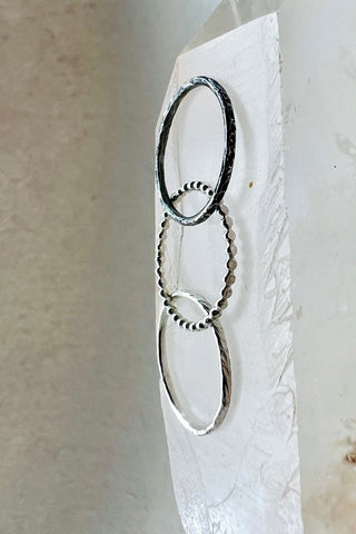 Silver Trinity – Elemental Ring Set: Earth, Water and Air - 6 elements Studio