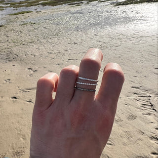 Silver Trinity – Elemental Stacking Ring Set for Earth, Water & Air - 6 elements Studio