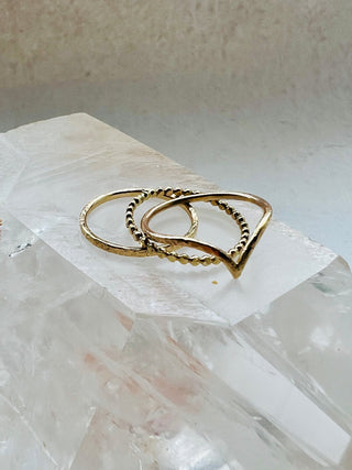 Six Elements Goddess - Light 9ct Gold Ring - 6 elements Studio