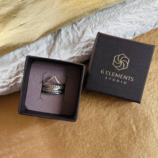 Six Elements Goddess – Stacking Ring Set in Gold and Silver - 6 elements Studio