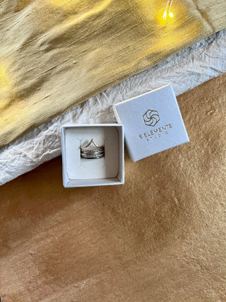 Six Elements Goddess – Stacking Ring Set in Gold and Silver - 6 elements Studio
