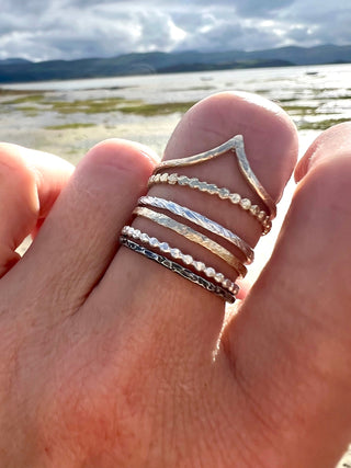 Six Elements Goddess – Stacking Ring Set in Gold and Silver - 6 elements Studio