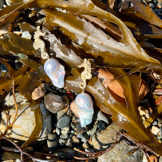 The Eternal Pair — Seahorse Earrings in 24ct Gold‑Plated Silver - 6 elements Studio