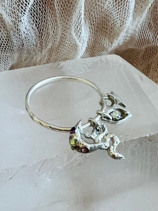 The Four‑Symbol Talisman Ring - 6 elements Studio