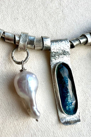 Whispering Tides – Silver Bohemian Necklace of the Six - 6 elements Studio
